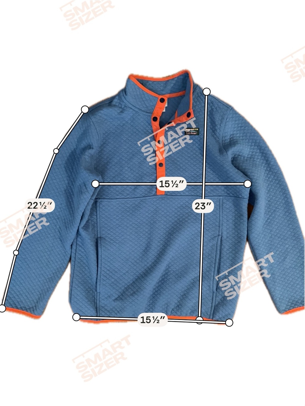 L.L. Bean Quarter Snap Quilted Pullover - Kids L (14-16), fits adult size small - Picture 6 of 6
